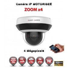 Caméra vidéo surveillance motorisée PTZ IP POE 4 MegaPixels ONVIF IR 20M ZOOM X4 Exterieur / EC-N2404IDE3