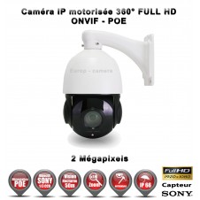 Caméra de vidéo surveillance motorisée PTZ 360° IP POE FULL HD 1080P ONVIF IR 50M ZOOM X22 Exterieur / EC-EC-PTZIP22XMINI 