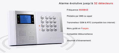 Alarme GSM + RTC sans fil 868 mhz mfprotect Alarme GSM + RTC sans fil 868 mhz mfprotect